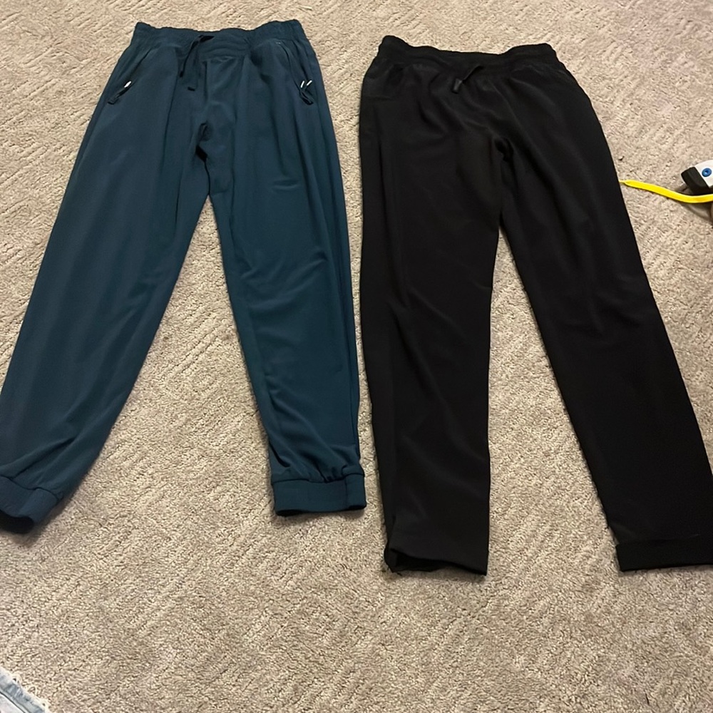 Black and turquoise joggers